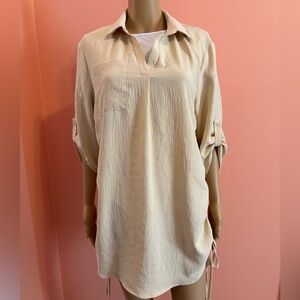 Women’s Beige Bathing Suit Cover-up, Size Medium